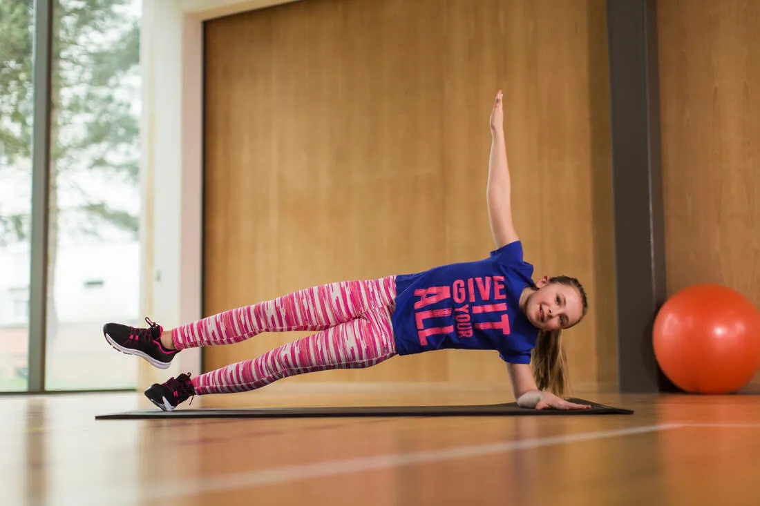 Girls' Printed Gym Leggings - Pink