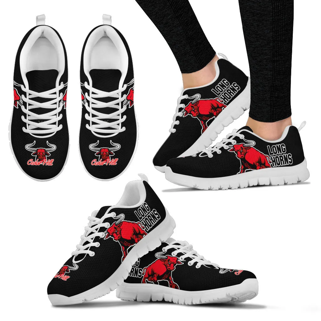 JZP-Cedar Hill TX Longhorns 01i Mens-Womens-black