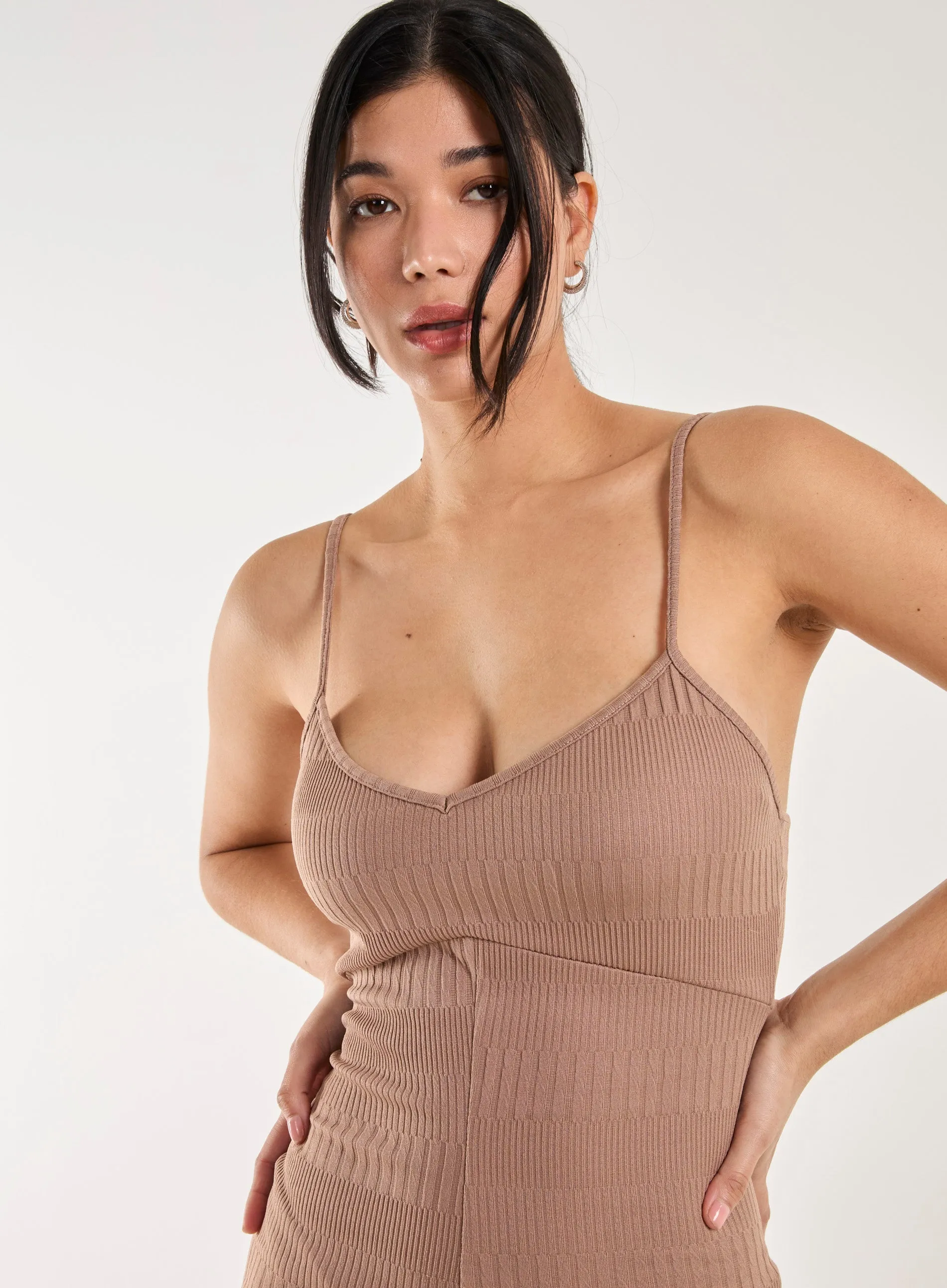 Ribbed Bodycon Unitard All in One